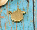 24K Gold (plated) White Pearl Enamel Fish Pendant 15mm
