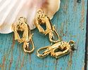 24K Gold (plated) Shrimp Focal 11x23mm