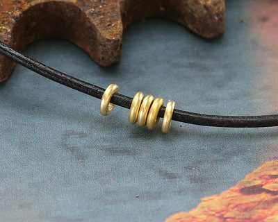 Mykonos Solid Brass Large Hole Spacer Rondelle 5mm