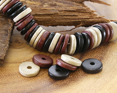 Mykonos Ceramic Morning Brew Mix Thin Rondelle 2-4x13mm