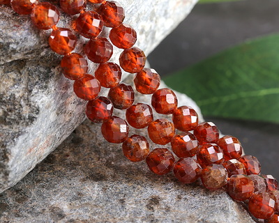 Hessonite (B) Faceted Round 5.5-6mm