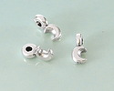 Antique Silver (plated) Tiny Crescent Moon Focal 3x7mm