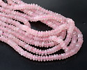 Rose Quartz Faceted Spacer Rondelle 2x5mm