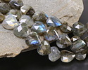 Labradorite Microfaceted Heart 13-14mm