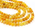 Yellow Line Agate Round 8mm