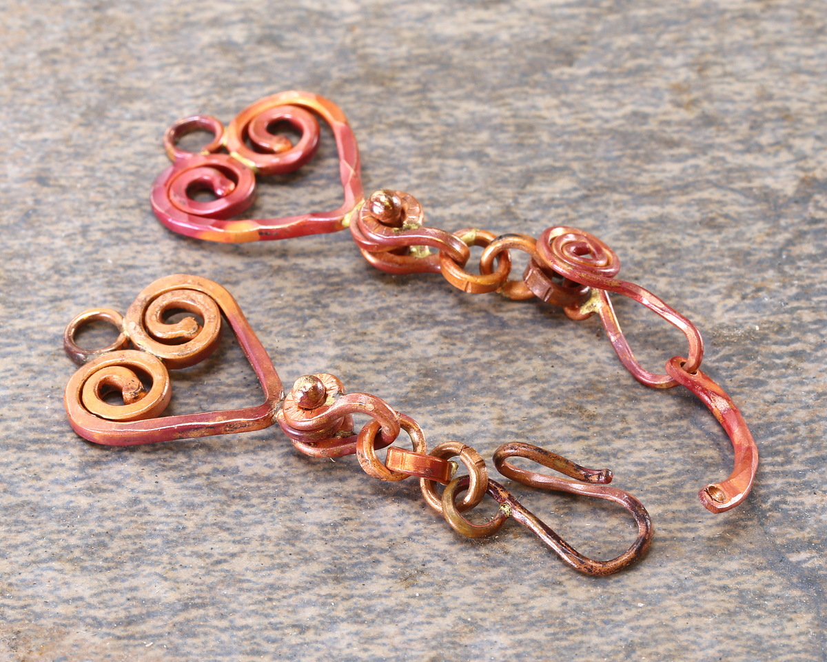 Patricia Healey Copper Heart Chain Link 145x22mm