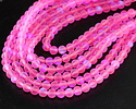 Fuchsia Fused Glass AB (matte) Round 6mm