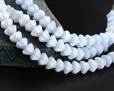 Czech Glass Periwinkle Bellflower 5x6mm