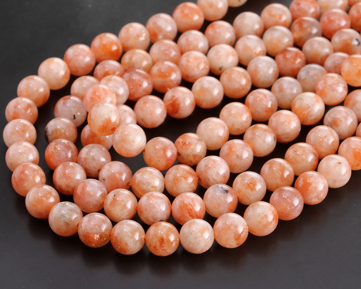 Sakura Golden Sunstone Round 8mm