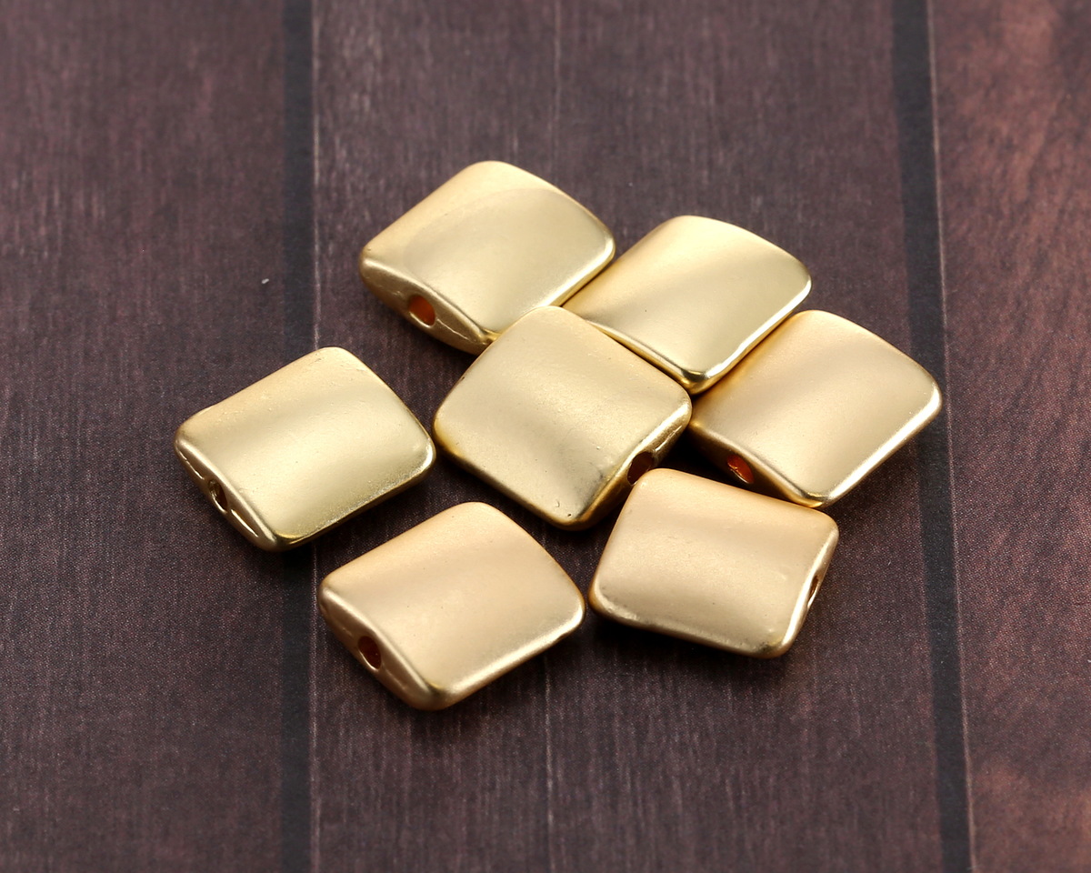 Satin Hamilton Gold (plated) Tile 10x10mm