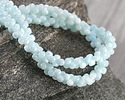 Aqua Mother of Pearl Peanut Beads 4x8mm