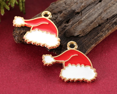 Enamel Santa Hat Focal 19x21.5mm