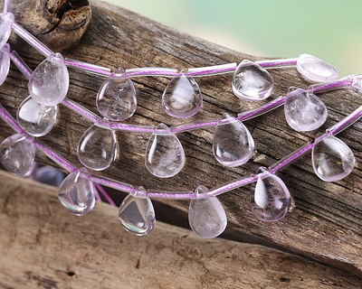 Lavender Amethyst (A) Puff Teardrop 10x14mm