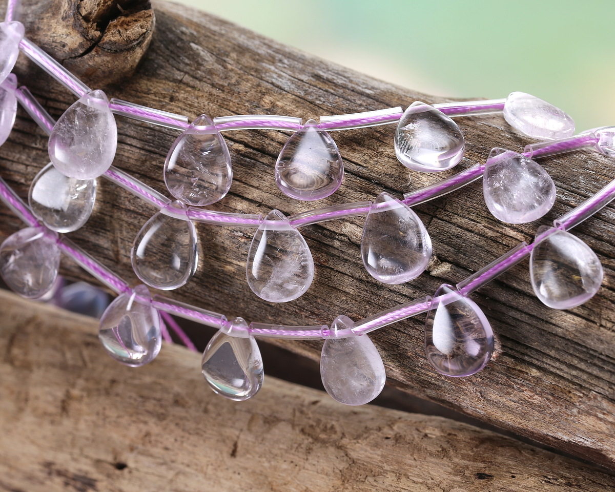 Lavender Amethyst (A) Puff Teardrop 10x14mm