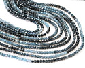 Blue Tourmaline (A) Ombré Microfaceted Cube 2mm