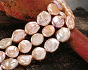 Petal Pink Biwa Pearl Coin 11mm