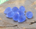 Light Sapphire Beach-Style Glass Teardrop Focal 14x10mm