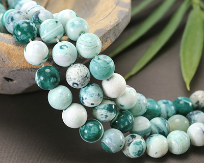 Ocean Whirl Agate Round 10mm