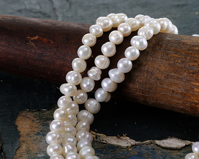 Pearly White Freshwater Potato Pearl 4-5x5-6mm