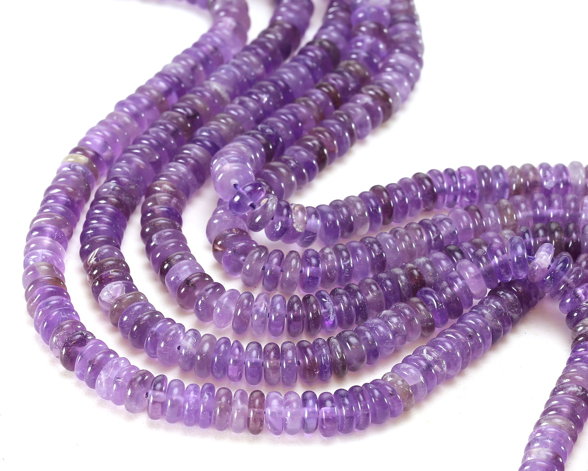 Dogtooth Amethyst Spacer Rondelle 2x6mm