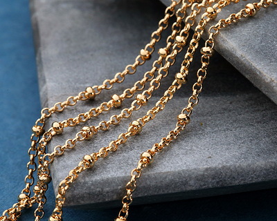 Hamilton Gold (plated) Rollo Satellite Chain, 5' Package