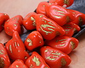 Czech Glass Hyacinth w/ Gold Wash Bird 11x22mm