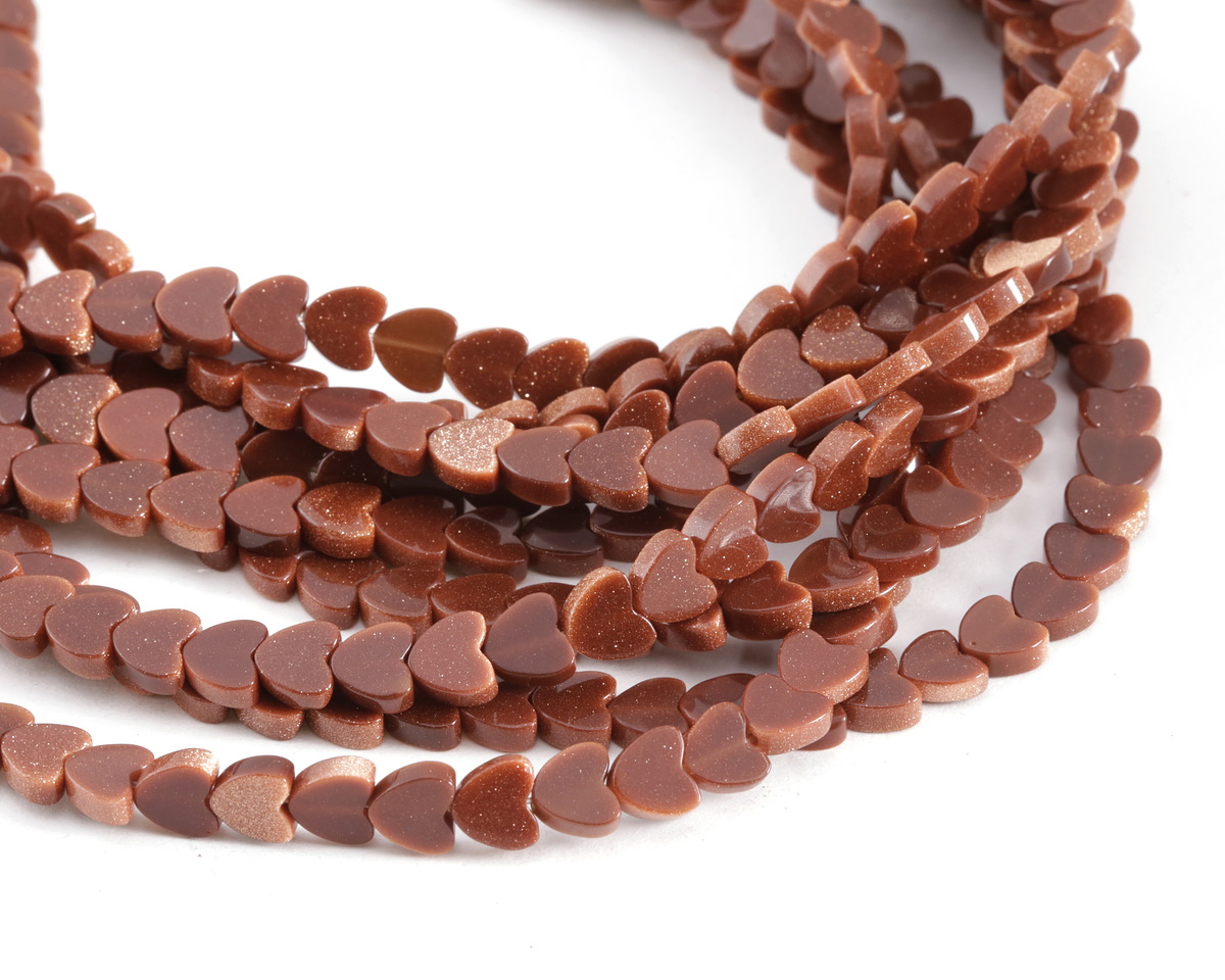 Goldstone Heart 6mm