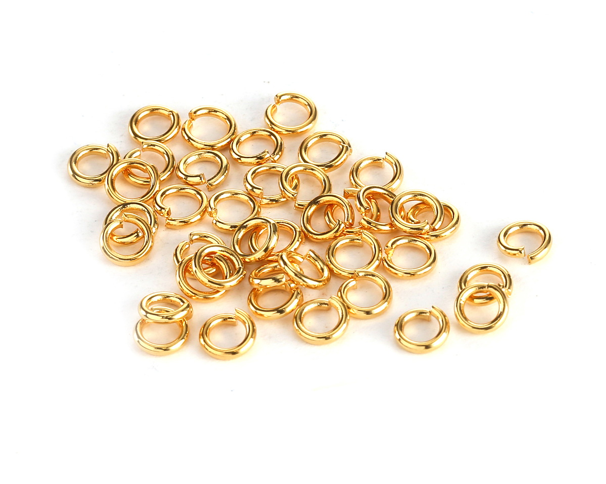 Gold (plated) Stainless Steel Jump Ring 5mm, 18 gauge