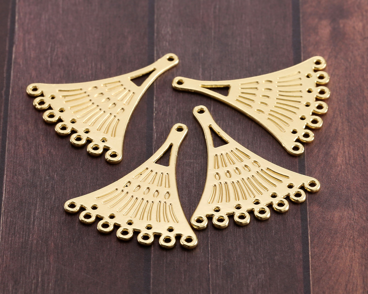 Satin Hamilton Gold (plated) Fan Chandelier 29x34mm