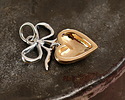 Nina Designs Sterling Silver Bow w/ Bronze Heart Focal 15x22mm