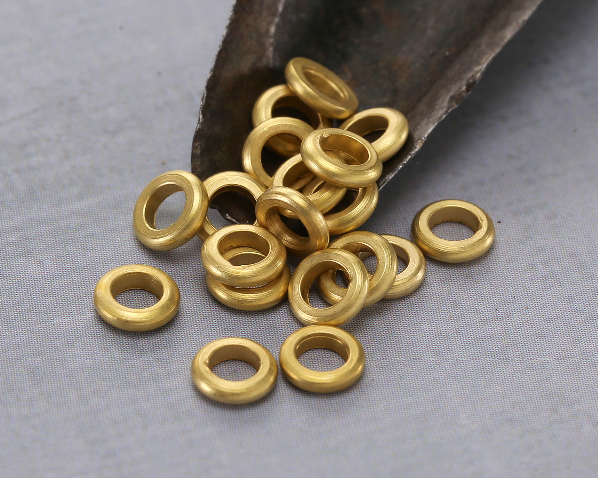 Mykonos Solid Brass Large Hole Spacer Rondelle 5mm