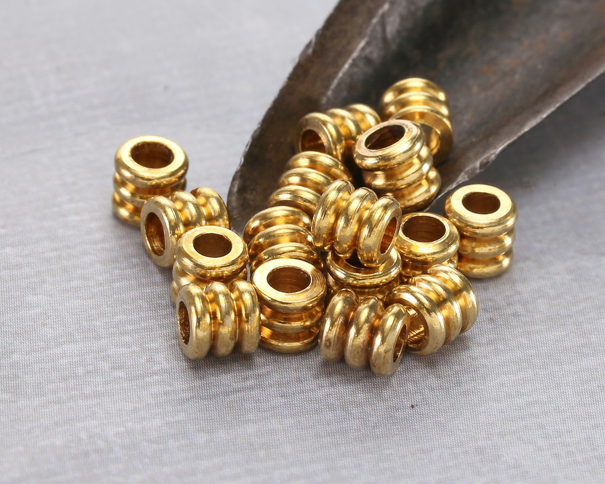 Mykonos Solid Brass 3 Ring Barrel 5x5mm