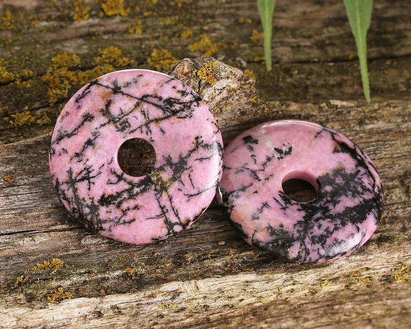 Rhodonite w/ Matrix Donut 30mm
