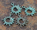 Mykonos Copper (plated) Patina Openwork Sun & Moon Focal 20x25mm