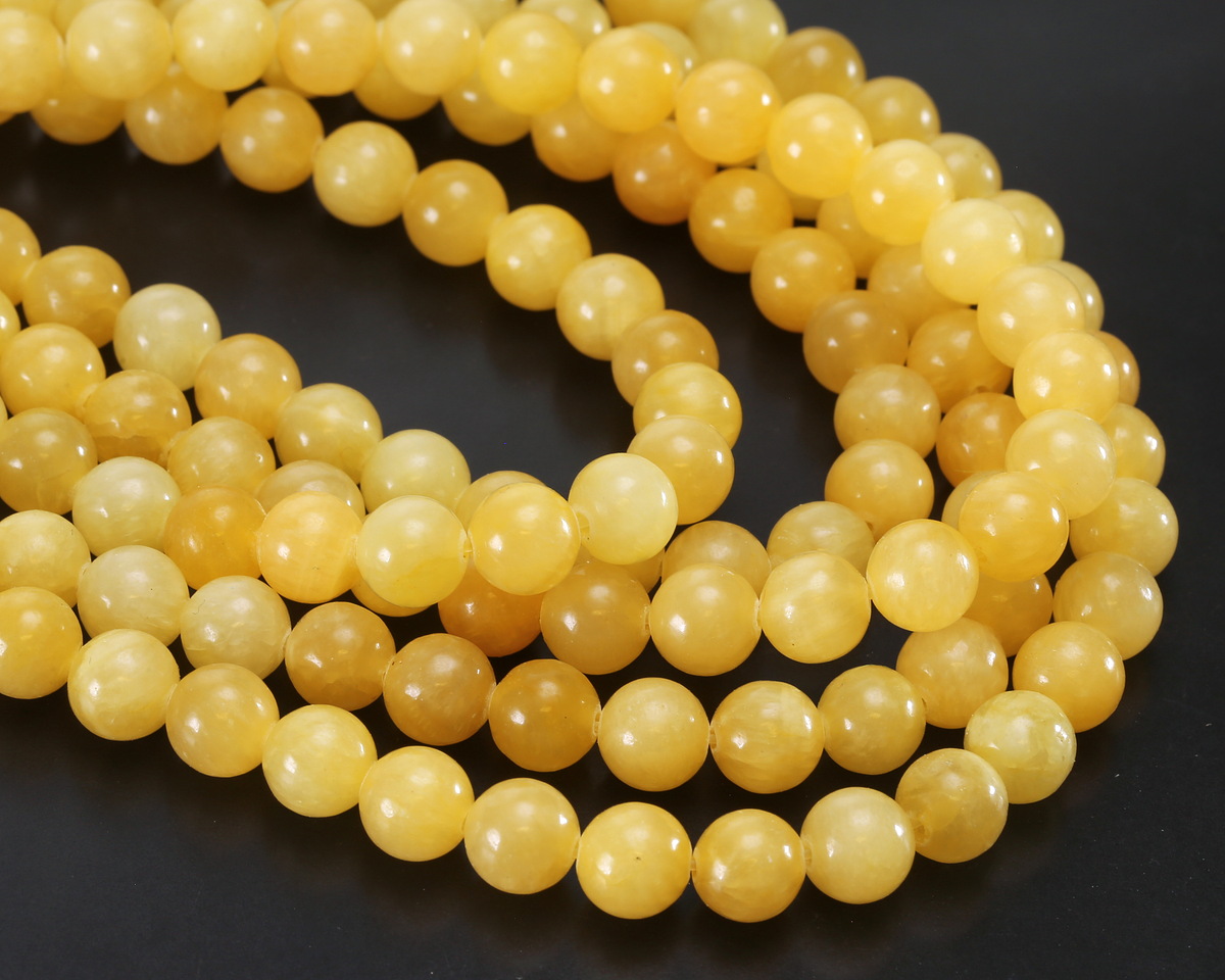 Yellow Calcite Round 8mm