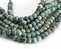 African Turquoise (Matte) Round (Large Hole) 8mm Beads