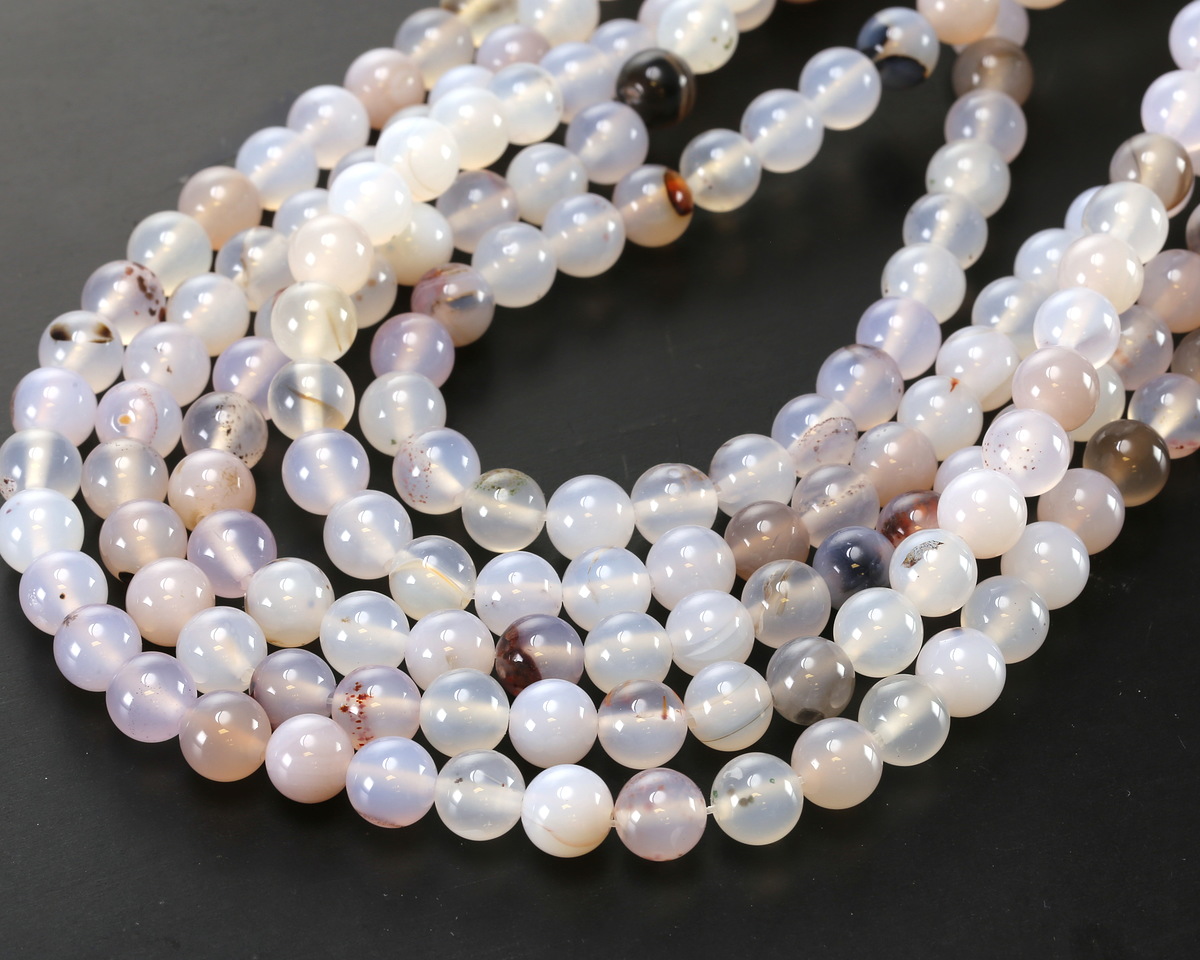Natural Agate (light) Round 8mm