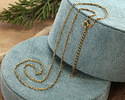 Waterproof 18K Gold PVD Plated Stainless Steel Figaro Chain, 18" Finished w/ 2" extender, 1.25x1.64mm links