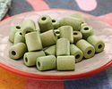 Mykonos Ceramic Seafoam Tube Spacer 9-10x8mm