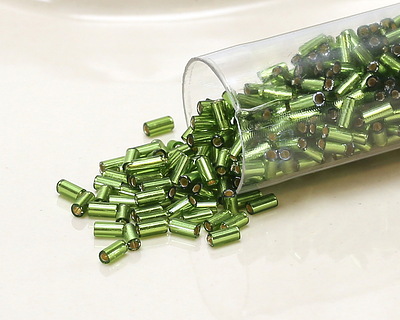Miyuki Silver Lined Olive Bugle Bead 3mm