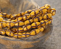 Antique Venetian Yellow French Cross Rice 12-13x8mm