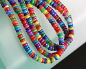 Multi-Color Mussel Shell Heishi 1-2x4mm