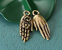 TierraCast Antique Brass (plated) Blossom Hand Charm 9.5x27mm