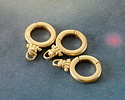 Satin Hamilton Gold (plated) Swivel Charm Holder Clasp 20x13mm