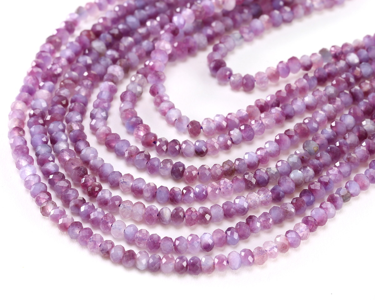 Purple Agate Faceted Rondelle 2x4mm