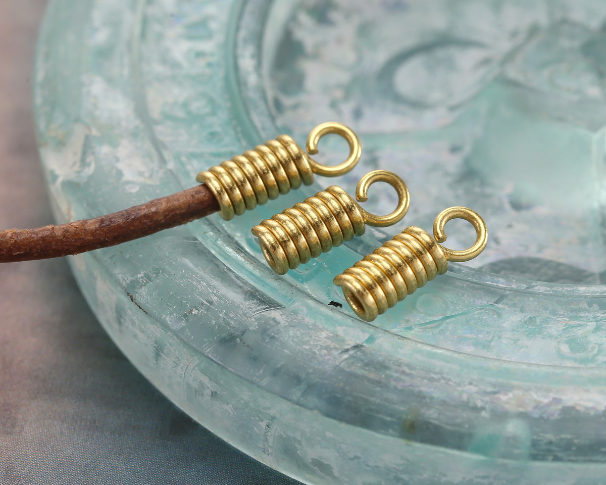 Mykonos Solid Brass Coil 2.5mm Cord End 11x4mm