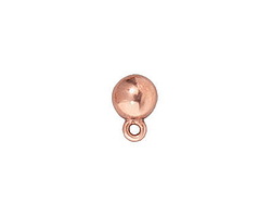 TierraCast Antique Copper (plated) Dome Ear Post 8x11mm