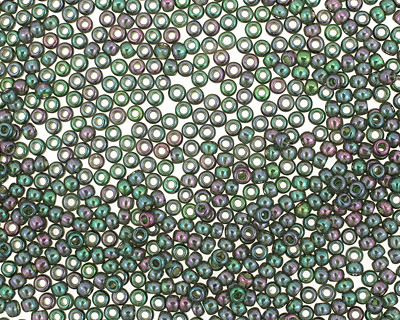 TOHO Gold Lustered Emerald Round 11/0 Seed Bead