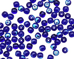 Czech Glass Cobalt AB Round 4mm