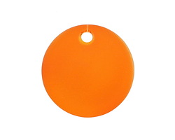 Tangerine Beach-Style Glass Concave Coin 24mm